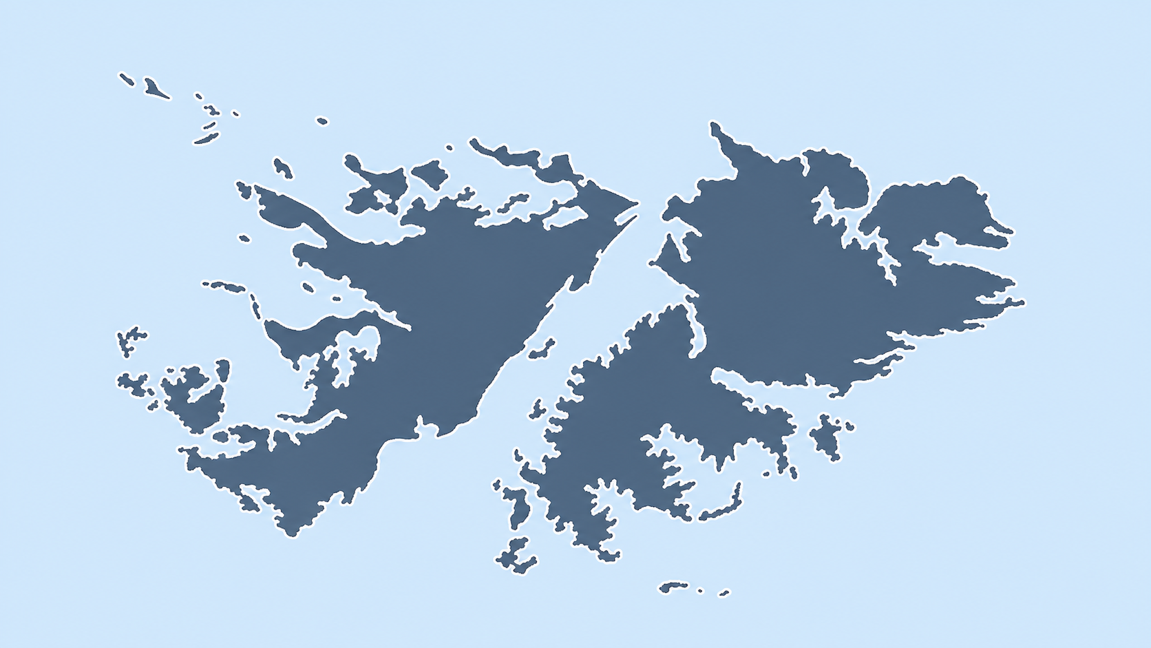 Mapa de las Islas Malvinas